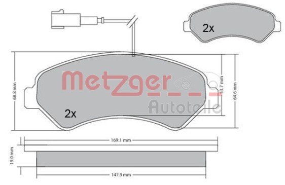 Bremsbelagsatz vorne (300mm) 2x WK