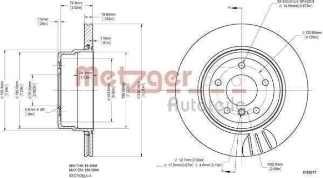 Bremsscheibe hinten (320mm/20mm)